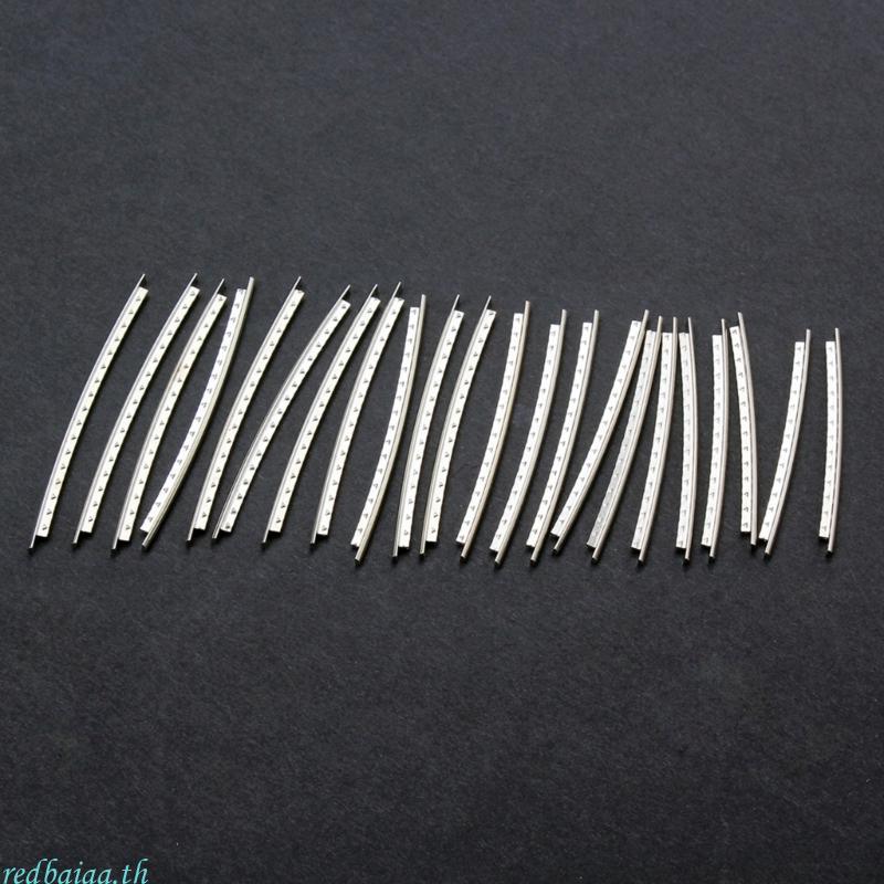 Redbaiaa เงินกีตาร์ไฟฟ้า Fret ลวดกีตาร์ Fretboard 24 Fret 2 7 มม.โทนสําหรับกีตาร์ Fingerboard เปลี่ย
