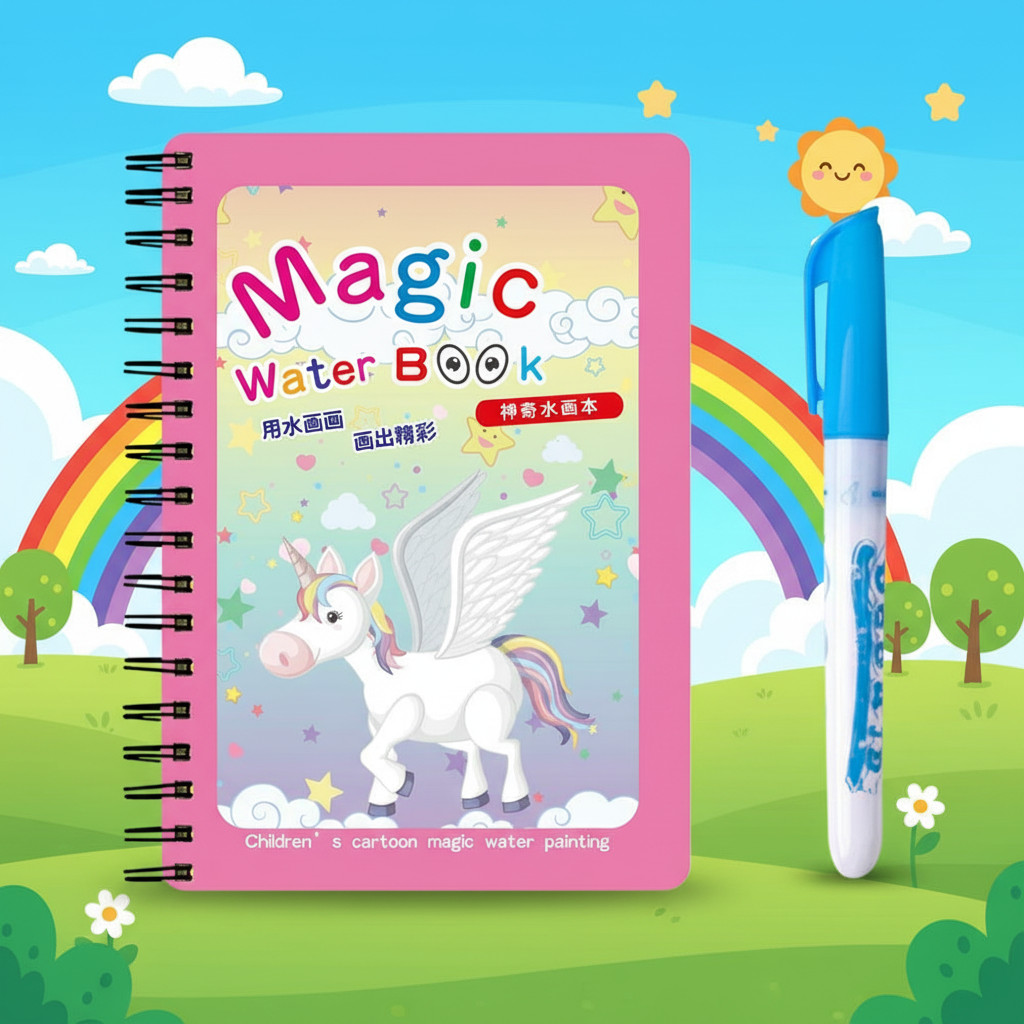 Magic Water Painting Book สําหรับเด็ก Magic Scribbling Water Painting Book การศึกษาสีน้ําภาพวาดของเล