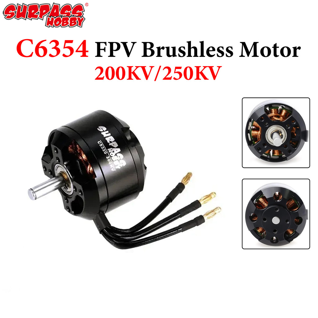 SURPASS HOBBY C6354 200KV 250KV Outrunner มอเตอร์ไร้แปรงสําหรับ Airpalne เครื่องบิน Multicopters RC 