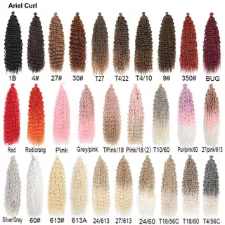 Unuf สังเคราะห์โครเชต์ผมสีดําสไตล์ 22INCH บราซิล Braids Afro Curls ผม Extensions เส้นใยทนความร้อนอเมริกันแอฟริกันผู้หญิง Kinky Curly ผม