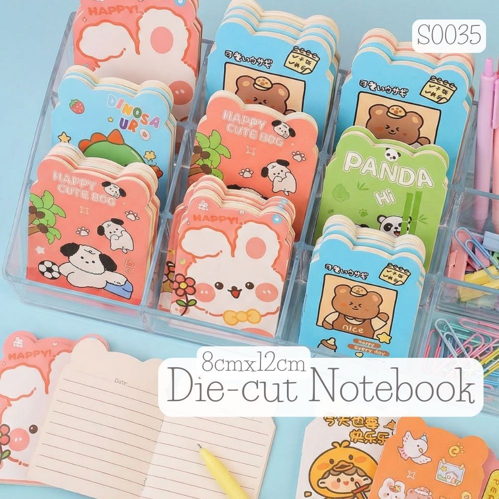 S0035 สมุดโน๊ต DIECUT 8*12ซม. สมุดจดบันทึก ไดคัท มีหู น่ารัก กระดาษ มีเส้นบรรทัด สมุดเปล่า