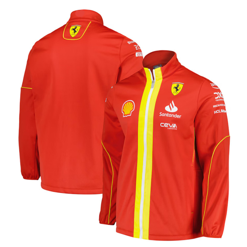 2026 ใหม่ล่าสุด F1 ชุดแข่ง + F1 Ferrari Racing Team Softshell Jacket + ฤดูใบไม้ร่วงและฤดูใบไม้ผลิเสื