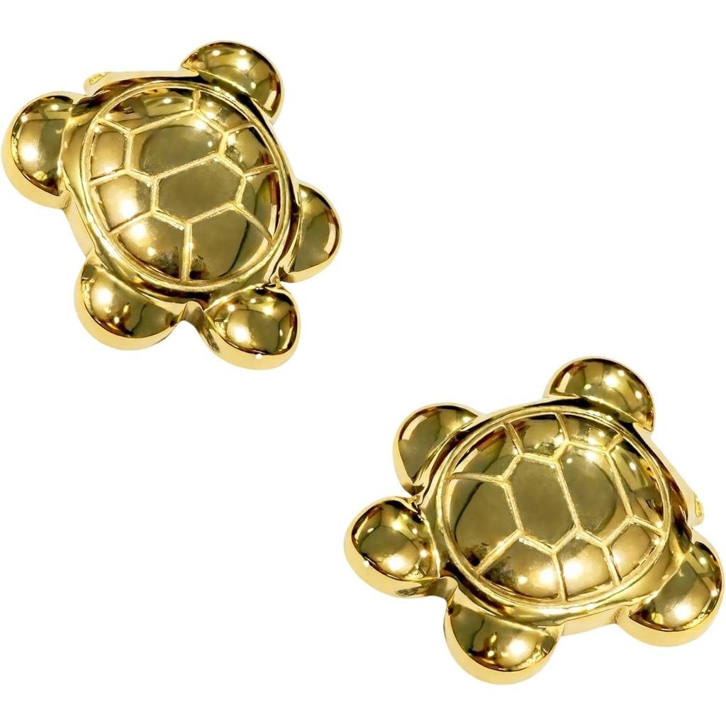 Pyrite Crystal Turtle, Hand-Carved Feng Shui Golden Tortoise (Kachua) for Wealth Protection, Mini He