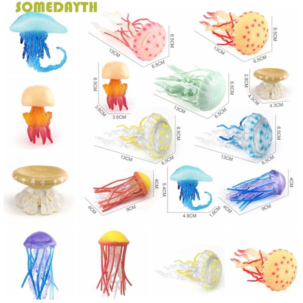 SOMEDAY Ocean ตุ๊กตาสัตว์, Solid เหมือนจริงแมงกะพรุนปลาดาว Anemones, Sea Life ตุ๊กตาพลาสติกสัตว์ทะเล
