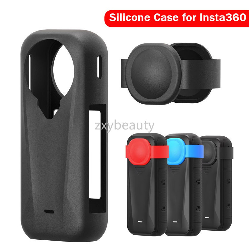 สําหรับ Insta360 X4Air X5 ซิลิโคนสําหรับ Insta 360 X4Air 360X5 360X4 360X3 กันกระแทกปลอกอุปกรณ์เสริม