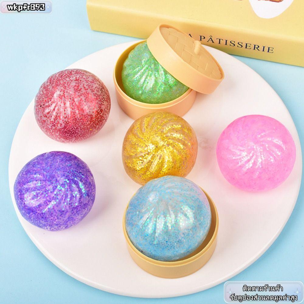 WKPFR893 Dumpling Squishy ของเล่น,นุ่มนึ่งความเครียดบรรเทาคริสตัล Bun,ตลกความวิตกกังวลบรรเทาน่ารักDough Ball Fidgetของเล่นของขวัญ