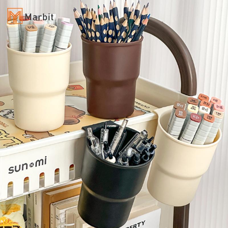 Marbit พลาสติกแขวนปากกาดินสอแบบพกพาเครื่องเขียน Organizer ความจุขนาดใหญ่กล่องเก็บมัลติฟังก์ชั่ที่วางแก้ว null