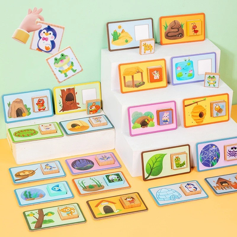 COD ของเล่นแนว Montessori ของเล่น Mix & Match Animal Homes จับคู่สัตว์กับที่อยู่