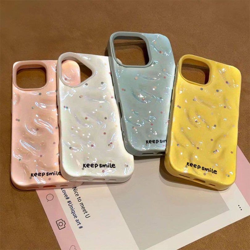 Vintage Wavy สีชมพู Polka Dots รูปแบบพื้นผิว Wave Soft เคสโทรศัพท์สําหรับ OPPO A57 A77 A77S A58 A60 
