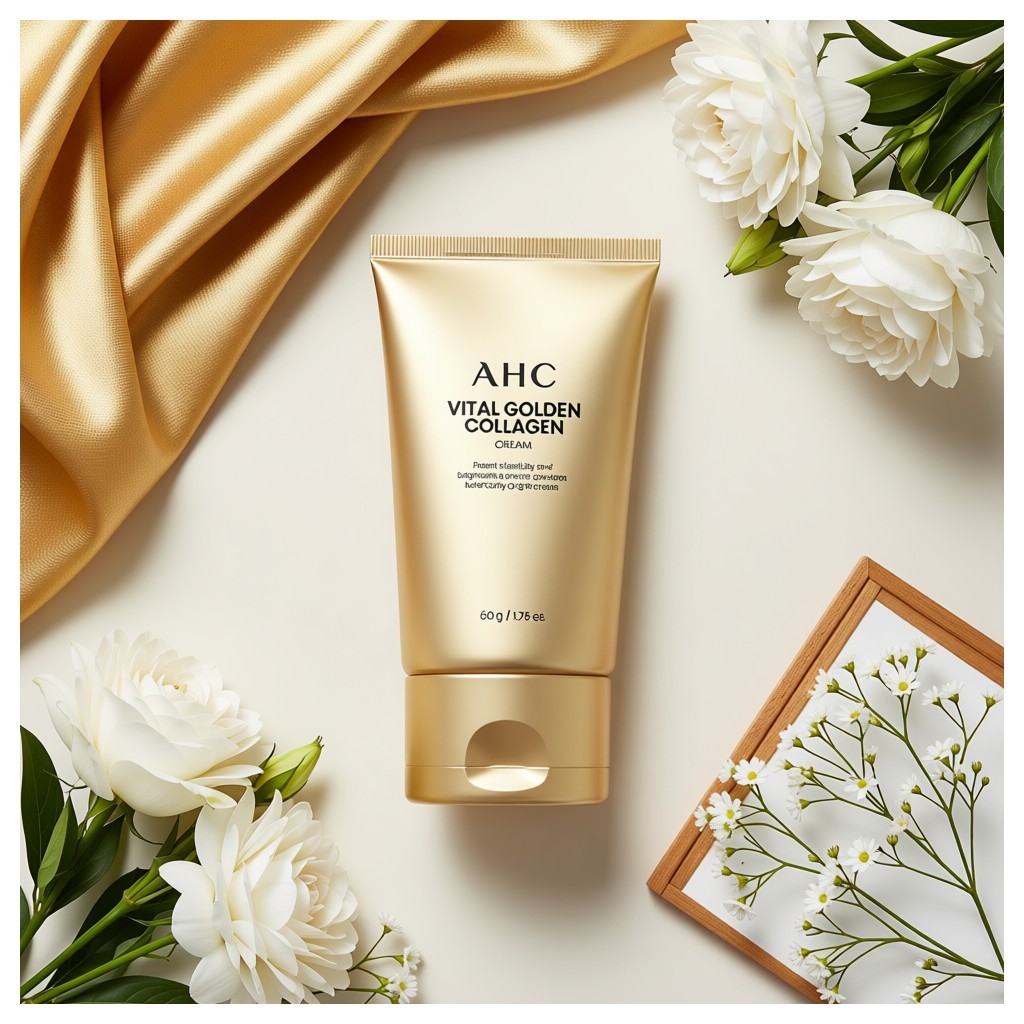 [ahc] Vital Golden Collagen Cream, 50g (1 ชิ้น) / ครีมคอลลาเจนเกาหลี / Radiant Finish / ของแท้ 100% 