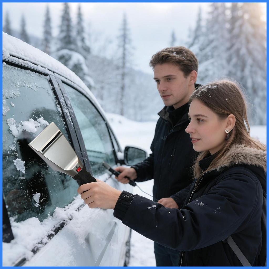 อุ่น ICE Scraper Ergonomic Grip Shovel เครื่องมือ 2.7M ERGONOMIC Anti-Slip Grip ไฟฟ้า ICE Scraper สํ