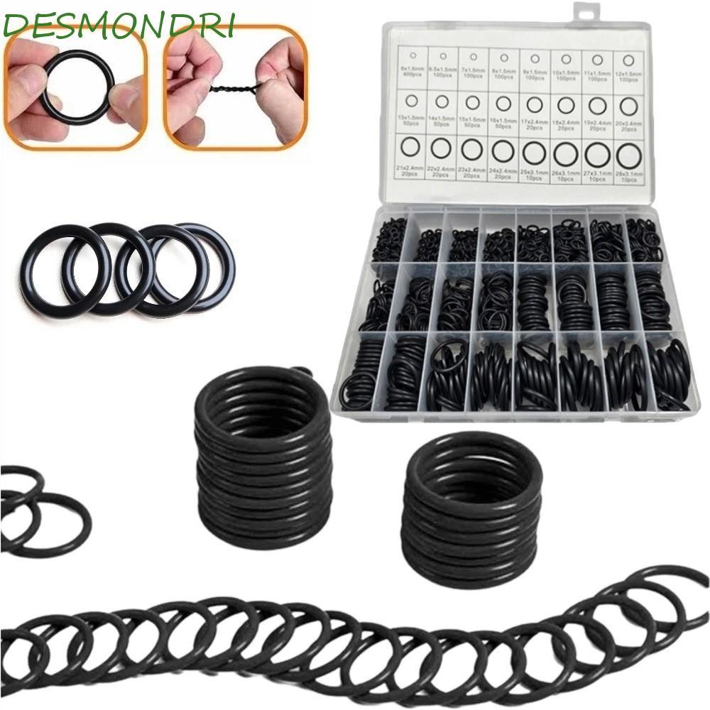 DESMONDRI 1500 ชิ้นยาง O-Rings ปะเก็นซีล, 24 ขนาดกันน้ํา O-Ring Seals Assortment Kit, สีดําทนอุณหภูม