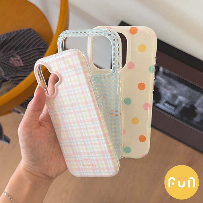 สีสัน Polka Dot ลายสก๊อต Hard PC โทรศัพท์มือถือสําหรับ รูปที่ 8