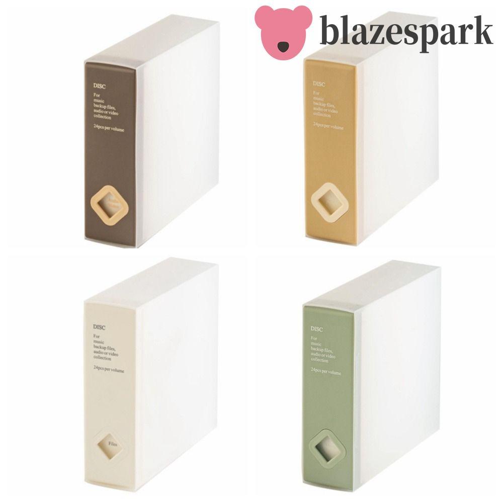 BLAZESPARK CD Case, 24 CD ความจุ DVD กระเป๋าสตางค์กล่องเก็บ CD, Universal CD Sleeve Collication Book