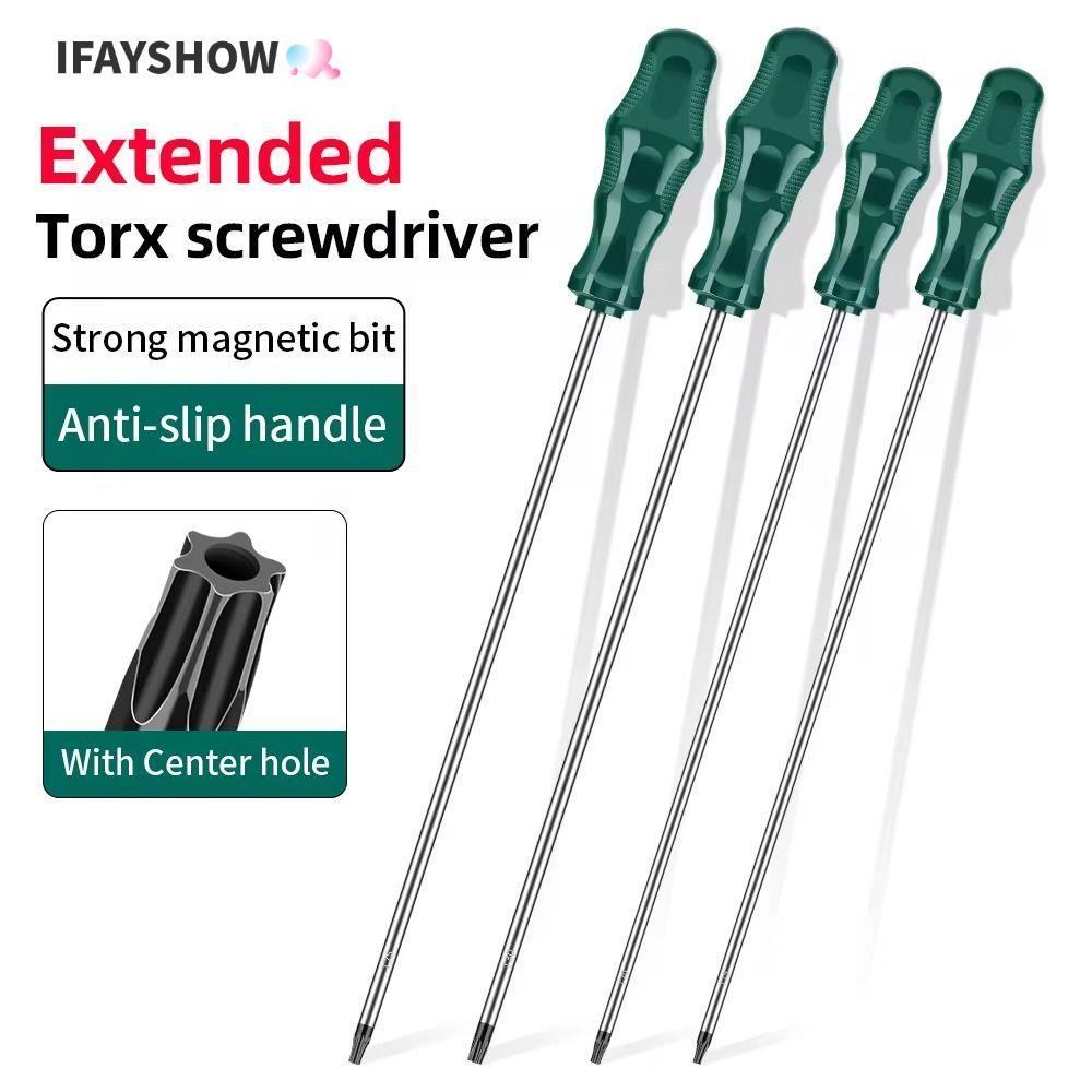 IFAYSHOW Torx ไขควง, T15 T20 T25 T30 400 มม.ไขควงหกเหลี่ยม,คุณภาพสูงเครื่องมือซ่อมบ้านสกรูไดร์เวอร์