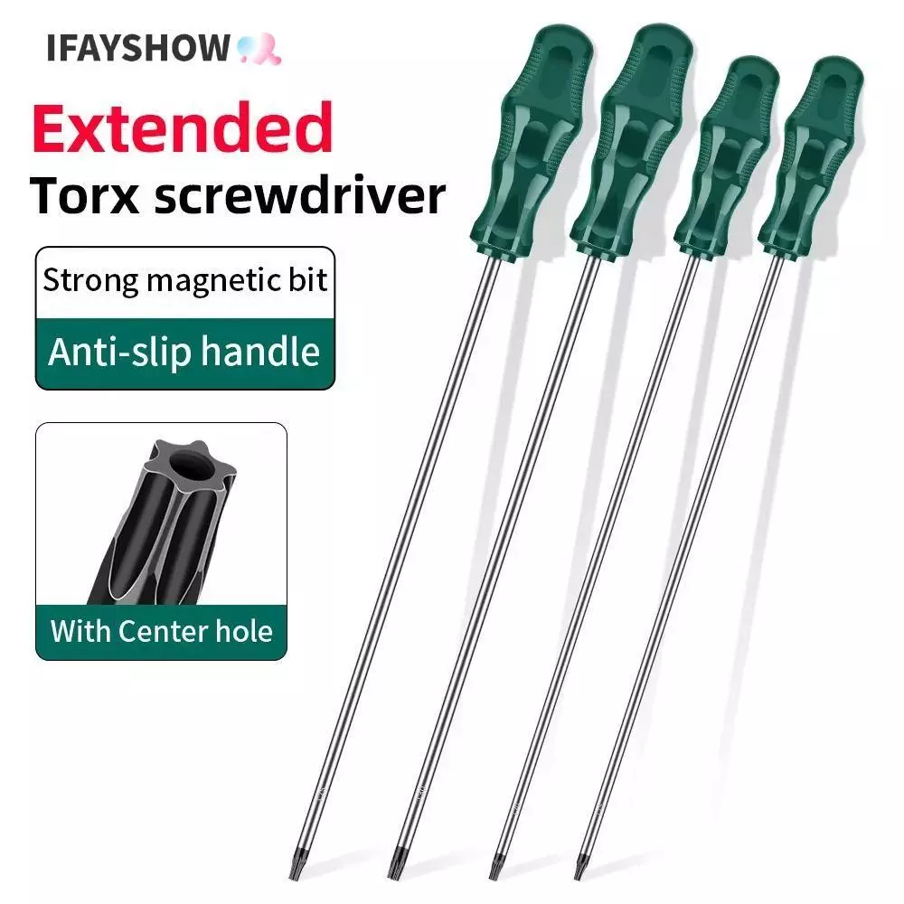 IFAYSHOW Torx ไขควง, T15 T20 T25 T30 400 มม.ไขควงหกเหลี่ยม,คุณภาพสูงเครื่องมือซ่อมบ้านสกรูไดร์เวอร์