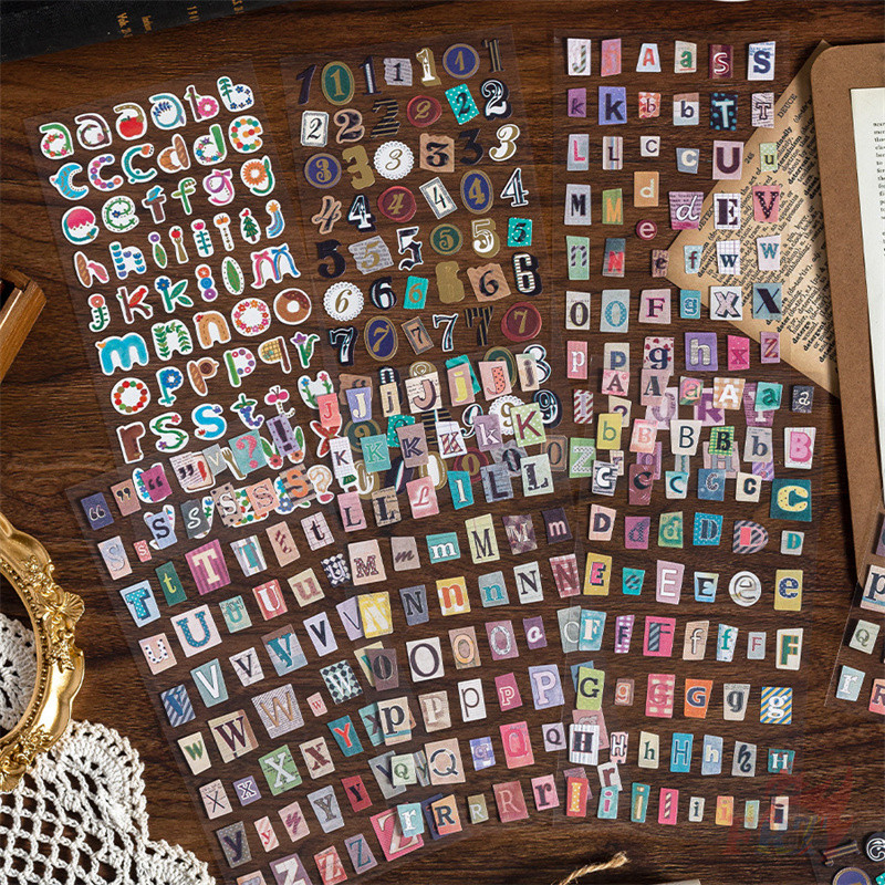 ❉ สติ๊กเกอร์ตัวอักษรและตัวเลขย้อนยุค ❉ 6แผ่น/ชุด DIY แฟชั่นไดอารี่ Scrapbooking Decals สติกเกอร์ ราคา ถูกที่สุด ดีลบีเคเค แกลเลอรีภาพที่ 9
