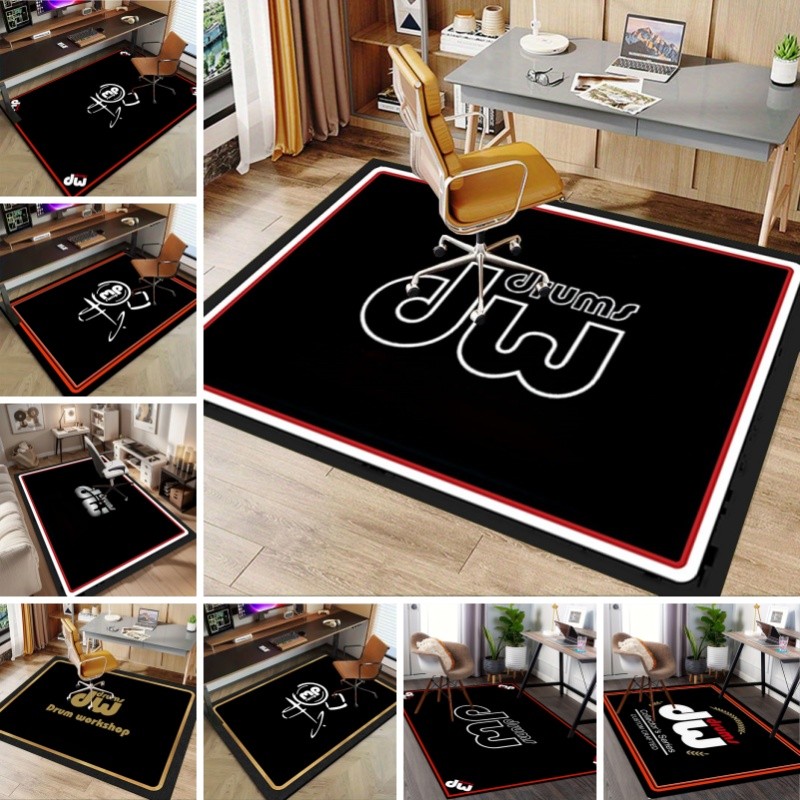 "Dynamic DW Drums Rug สําหรับพื้นที่ดนตรีของคุณ" Soundproof Mat พรมกลอง Vintage Stage พรม T73