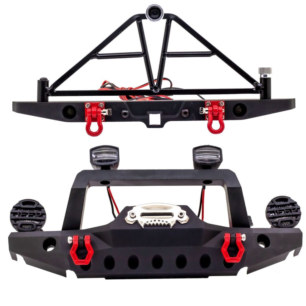 กันชนหน้ารถปีนเขาป้องกันการชนกัน TRX4 SCX10 Axial scx10 iii AX103007 กันชนหน้าหลังโลหะ
