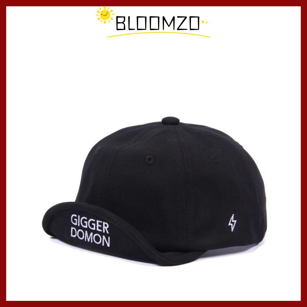 in stockBLOOMZO หมวกเบสบอล, หมวกกันแดดปีกสั้นระบายอากาศได้, หมวกลิ้นเป็ดแบบปรับได้ปักตัวอักษรกลางแจ้ง