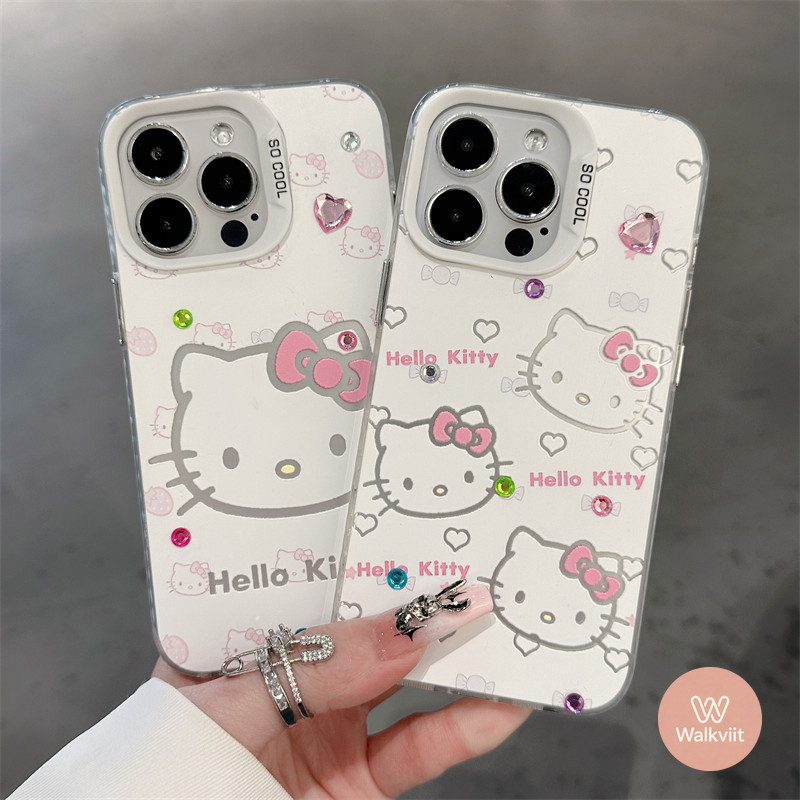 เคส OPPO A54 A57 A58 A60 A76 A52 A16 A17 A18 A3 A31 A35 A38 A3X A5i A6X A15 A3s ลาย Hello Kitty คริสตัลสวย น่ารัก อินส์ ราคา ถูกที่สุด ดีลบีเคเค แกลเลอรีภาพที่ 2