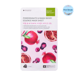 (6แผ่น/กล่อง) Baby Bright Essence Mask Sheet มาสก์หน้า เบบี้ไบร์ท ชุ่มชื้น ผิวดูใส เรียบเนียน มีหลายสูตร