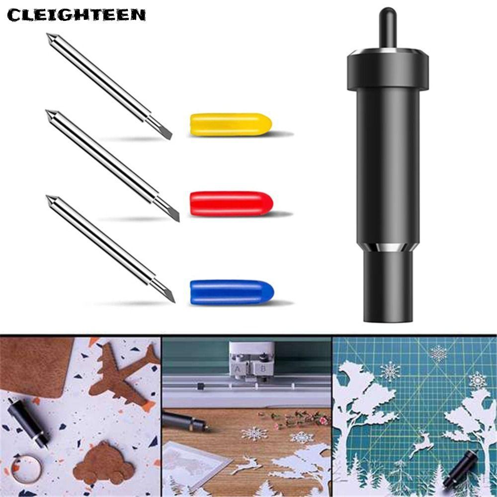 CLEIGHTEEN ใบมีดตัดลึก, เปลี่ยนใบมีดพล็อตเตอร์เรียบ, ใบมีดโลหะ 30 45 60 องศาสําหรับ Cricut Explore 3