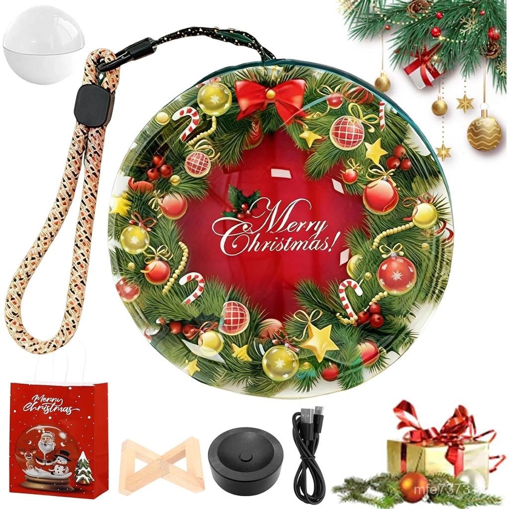 Weihnachtskugel mit Video, 2025 WiFi Christbaumkugel Memory Sphere, Personalisiertes Digitale 3D Vid