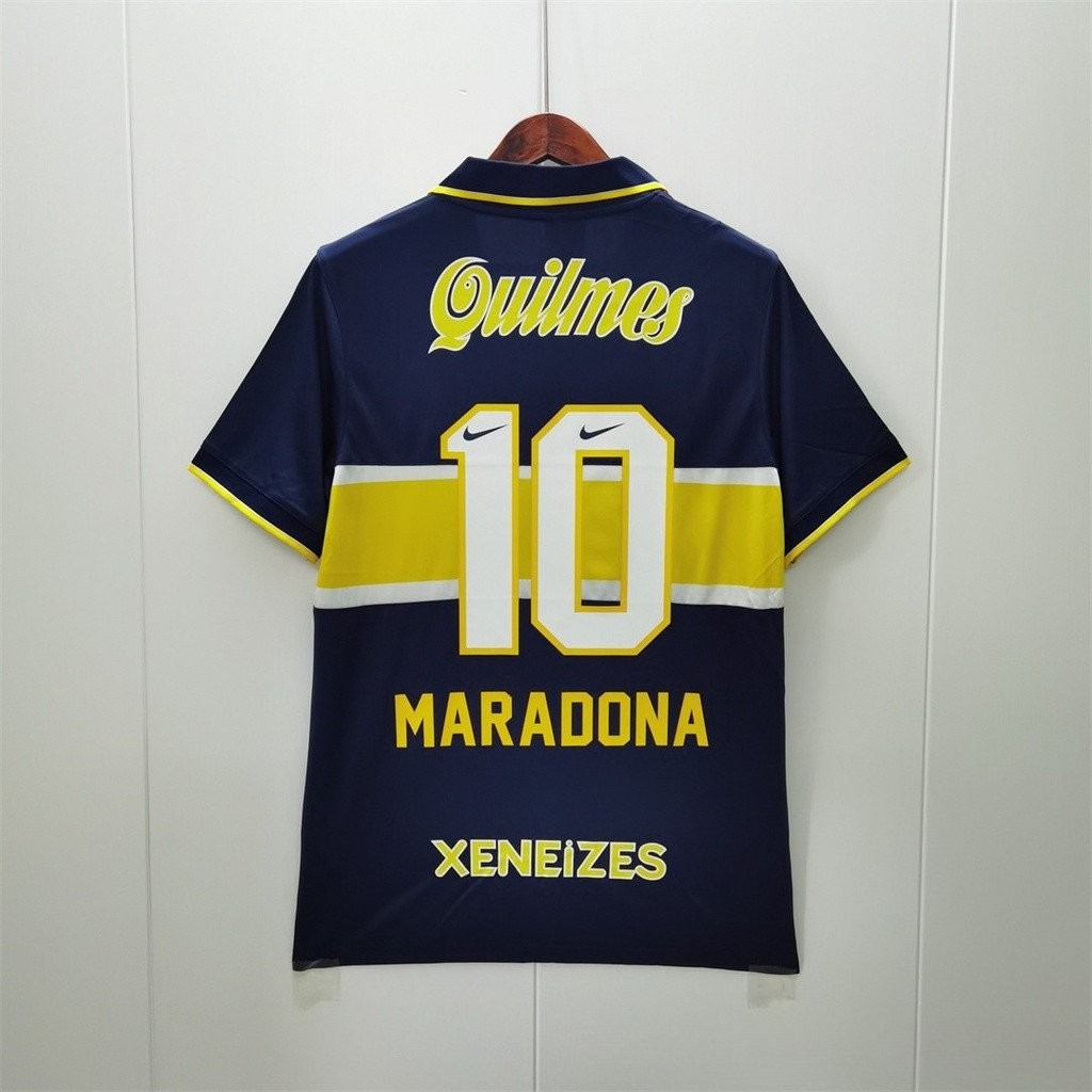 เสื้อฟุตบอลเหย้า Retro 96-97 Boca Juniors คุณภาพสูงที่กําหนดเอง MARADONA ROMAN