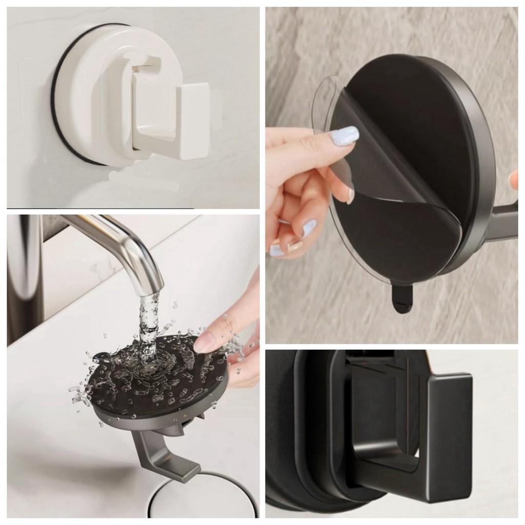 📍 ตะขอ แขวน สูญญากาศ แบบกด ไม่เจาะผนัง ติดผนัง แขวนของ จัดระเบียบ เก็บของ ครัว ห้องน้ำ ยึดเหนี่ยวแรงสูง 📍 - รูปที่ 3