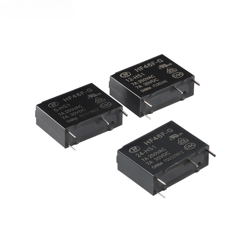 5PCS 5A 4Pin HF46F-5-HS1 HF46F-12-HS1 HF46F-24-HS1 Power Relay A ปกติเปิด 5 V 12 V 24 V DC 5A 250VAC