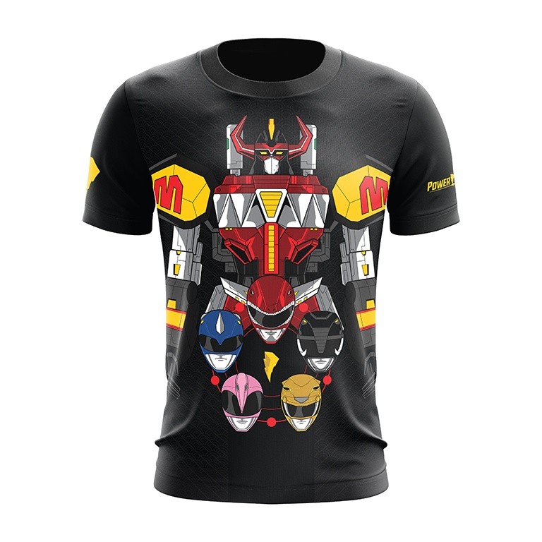 Mighty Morphin Power Rangers Megazord TShirt / Baju Microfiber Jersi / Jersey Sublimation / TShirt J