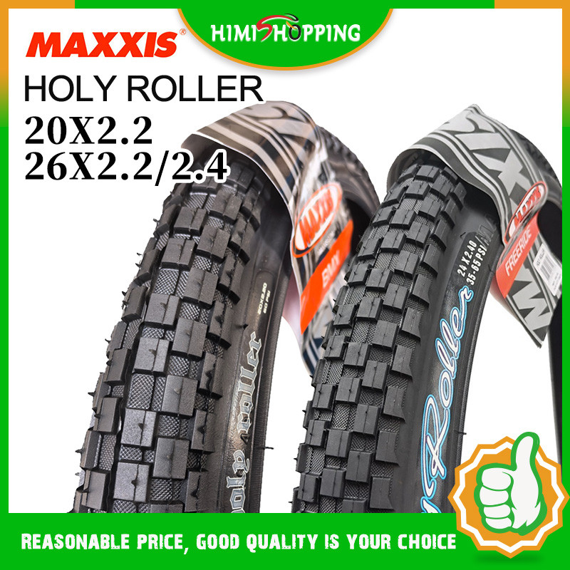 Maxxis ยางรถจัكرยานHoly Roller ขนาด 24*2.4, 26*2.2, 20*2.2 สำหรับ BMX, Street และลู่วิ่งปีนเขา