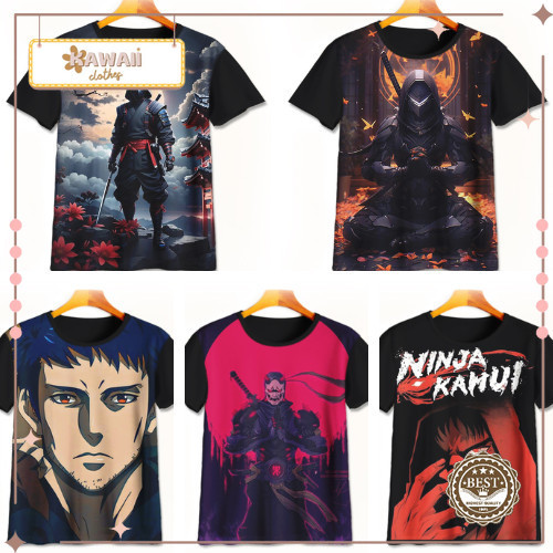 เสื้อยืดมังกรนินจา 3 มิติสุดเท่ | เสื้อยืดแอนิเมชั่น Kamui Ninja | เสื้อผ้านินจา Kamui สําหรับเด็กอา