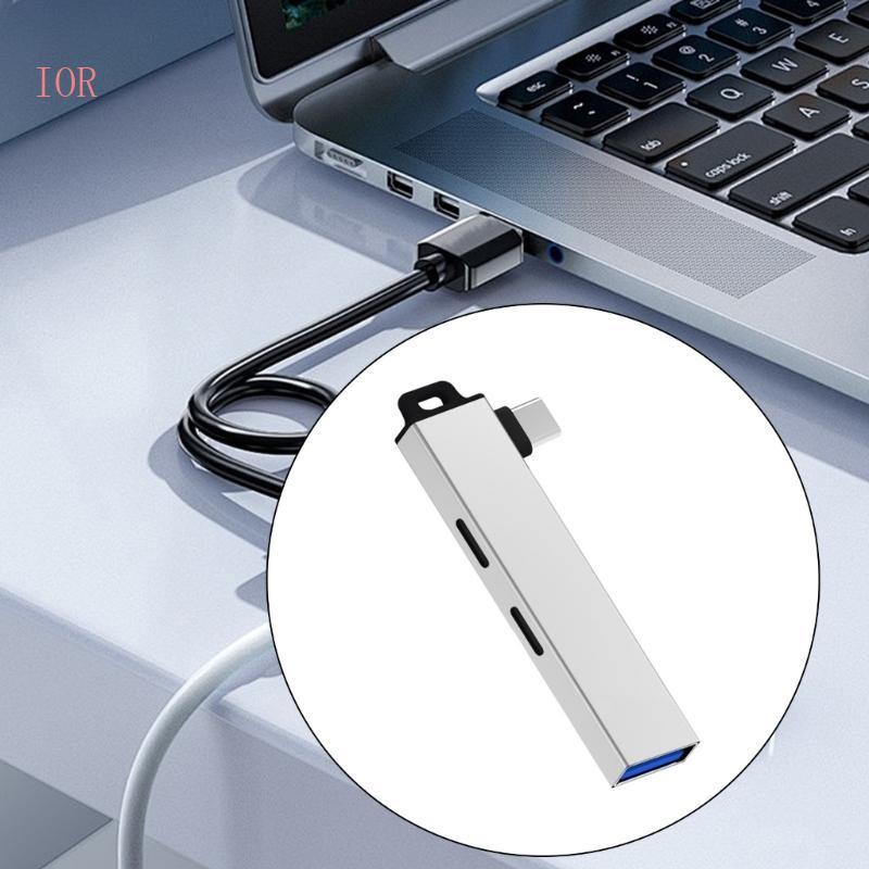 IOR Durability USB C Hub Aluminium Type C Expansion Hub พร้อมการเชื่อมต่อ 2 ประเภท C และ USB3 0 เหมา