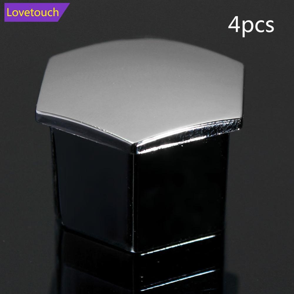 LOVETOUCH 4pcs รถเงินล้อ Nut Bolt ครอบคลุมหมวกสกรูสําหรับ Peugeot 207 307 308 2008 3008 U9Y3