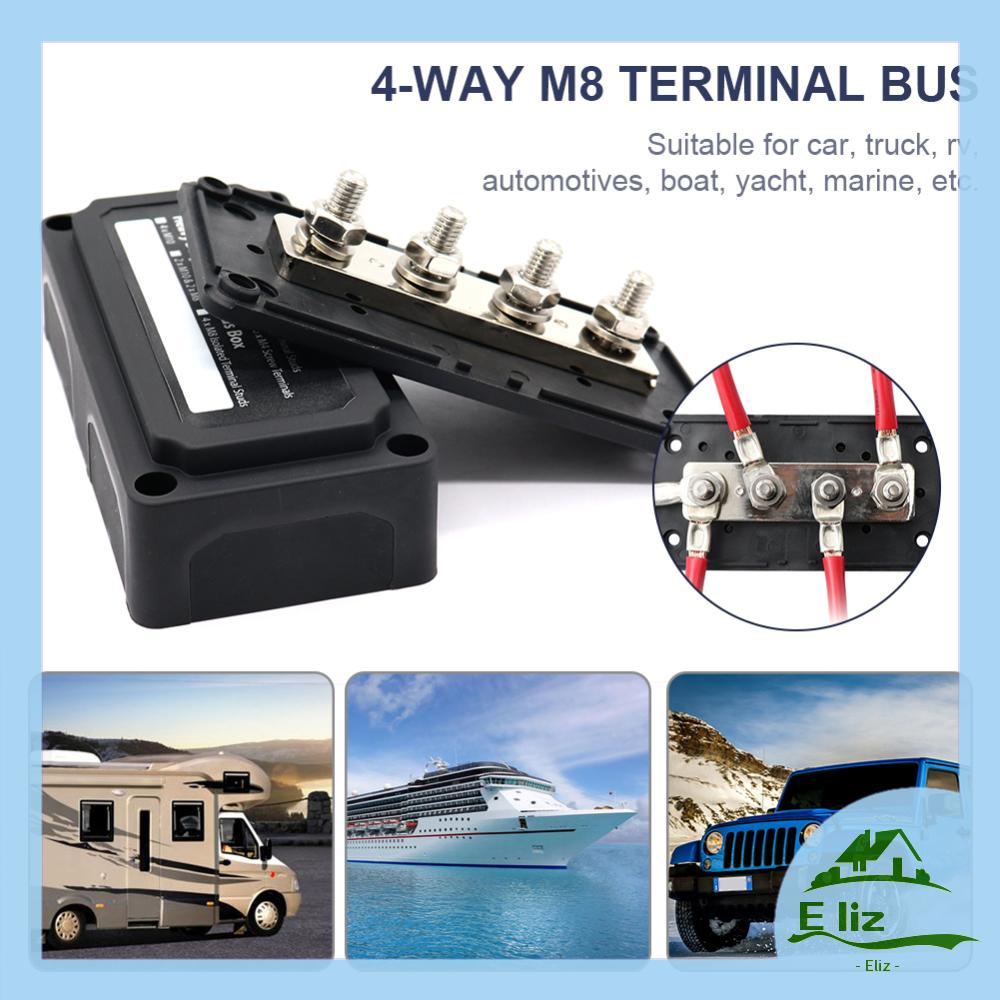 [Elizabeth1.th] 48V Busbar Cable Organizer Box 4 Way Terminal Bus Bar สําหรับเรือยอชท์เรือ [Elizabet