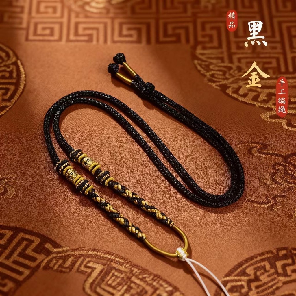 สร้อยคอหยกคุณภาพสูง Cinnabar พร้อมจี้หยกและสายคล้องถัก AA17 งานศิลปะระดับไฮเอนด์ LWD8