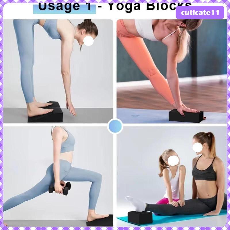 [Cuticate1] 2 ชิ้น Squat Wedge Block Balancing Practice Squat Board การออกกําลังกายอิฐเอียงสําหรับเพ