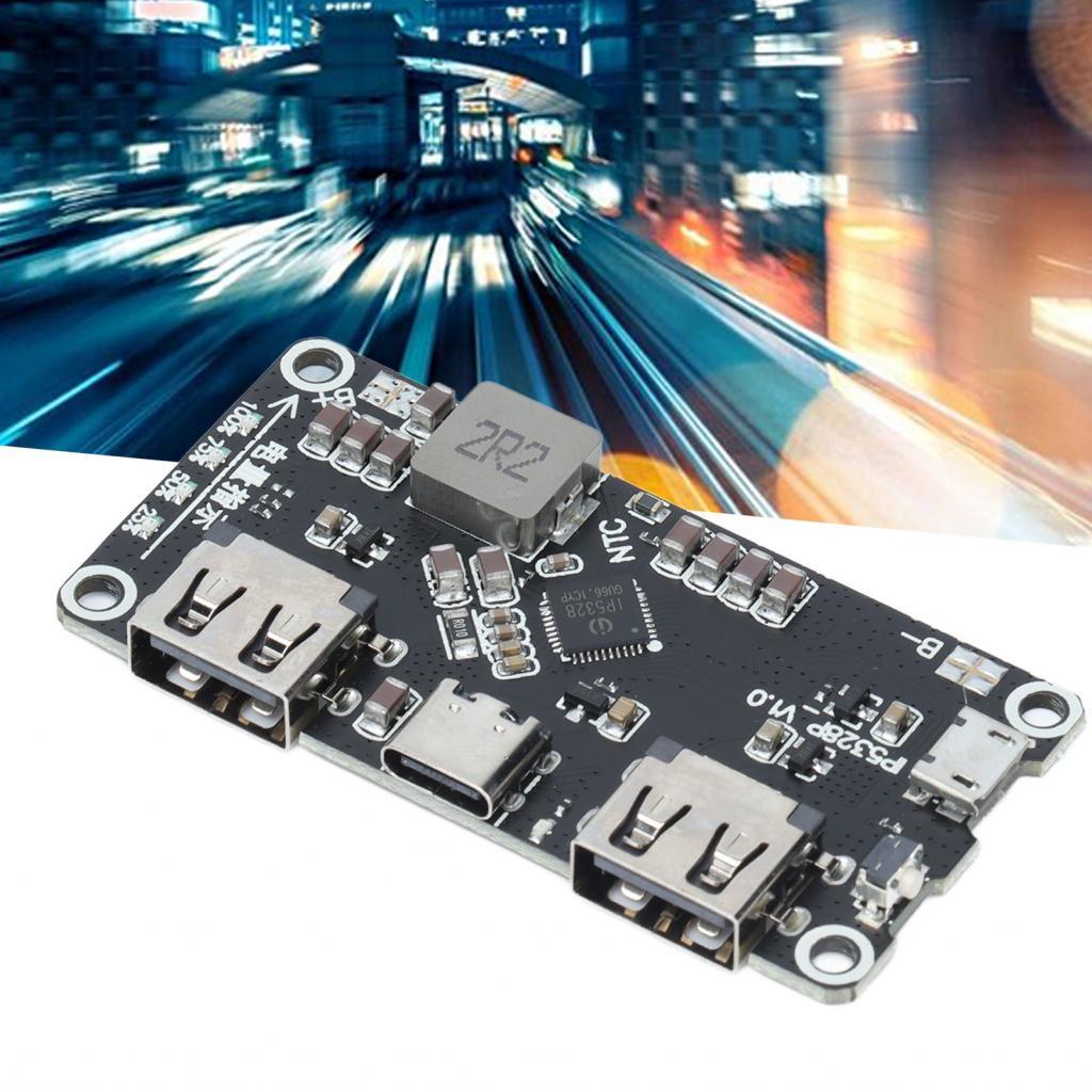 แบตเตอรี่โมดูลชาร์จด่วน 3.7V ถึง 5V 9V 12V แบตเตอรี่บอร์ดชาร์จ IP5328P สําหรับ Power Bank