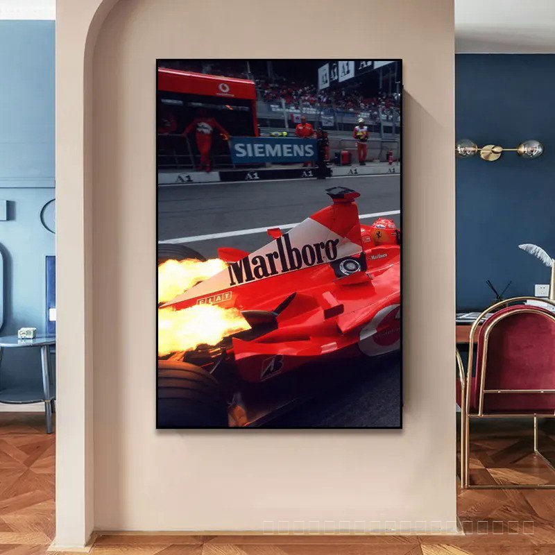 F1 Aryton Senna สูตร 1 รถแข่งโปสเตอร์พิมพ์ภาพวาดผ้าใบตกแต่งบ้าน wall art ภาพสําหรับห้องนั่งเล่นเตียง