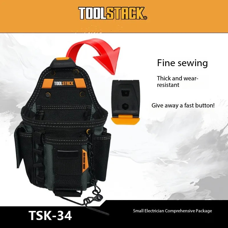 TOOLS TSK-34/TSK-114/ TSK-229A ช่างไฟฟ้าขนาดเล็กกระเป๋า Multi-functional แบบพกพาเครื่องมือเก็บกระเป๋าทนทาน Toolkit กระเป๋าทํางาน - รูปที่ 5