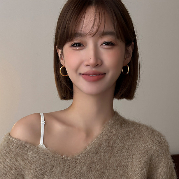 LANNA ADORN ผู้หญิง 925 ต่างหูเข็มเงินเกาหลีวินเทจ Ins ต่างหูสแตนเลสต่างหูไม่ก่อให้เกิดภูมิแพ้
