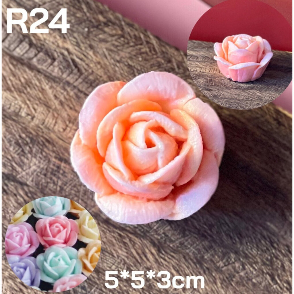 แม่พิมพ์ขนม กุหลาบปีใหม่ ขนาด 5ซม ( R24 )