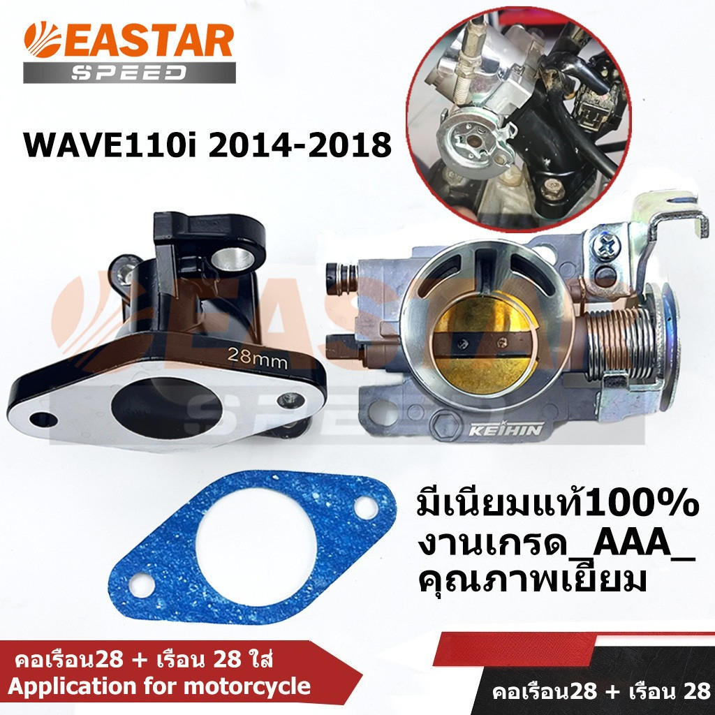 คอเรือน28 + เรือน 28 ใส่ WAVE110i 2014-2018 อะไหล่แต่งรถ110i งานเกรด_AAA_คุณภาพเยี่ยม