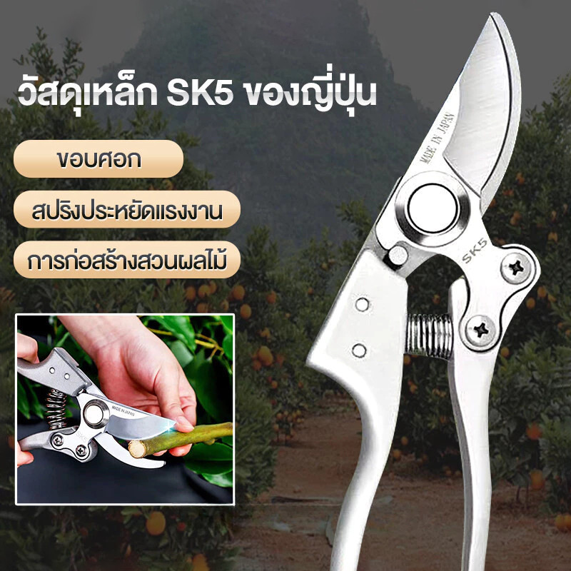 ✂️กรรไกรตัดกิ่งไม้ กรรไกรตัดหญ้า แต่งสวน กรรไกรตัดกิ่ง sk5✂️ TOOLIX
