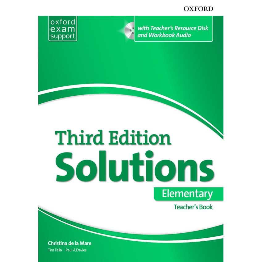 Bundanjai (หนังสือเรียนภาษาอังกฤษ Oxford) Solutions 3rd ED Elementary : Essentials Teacher's Book an
