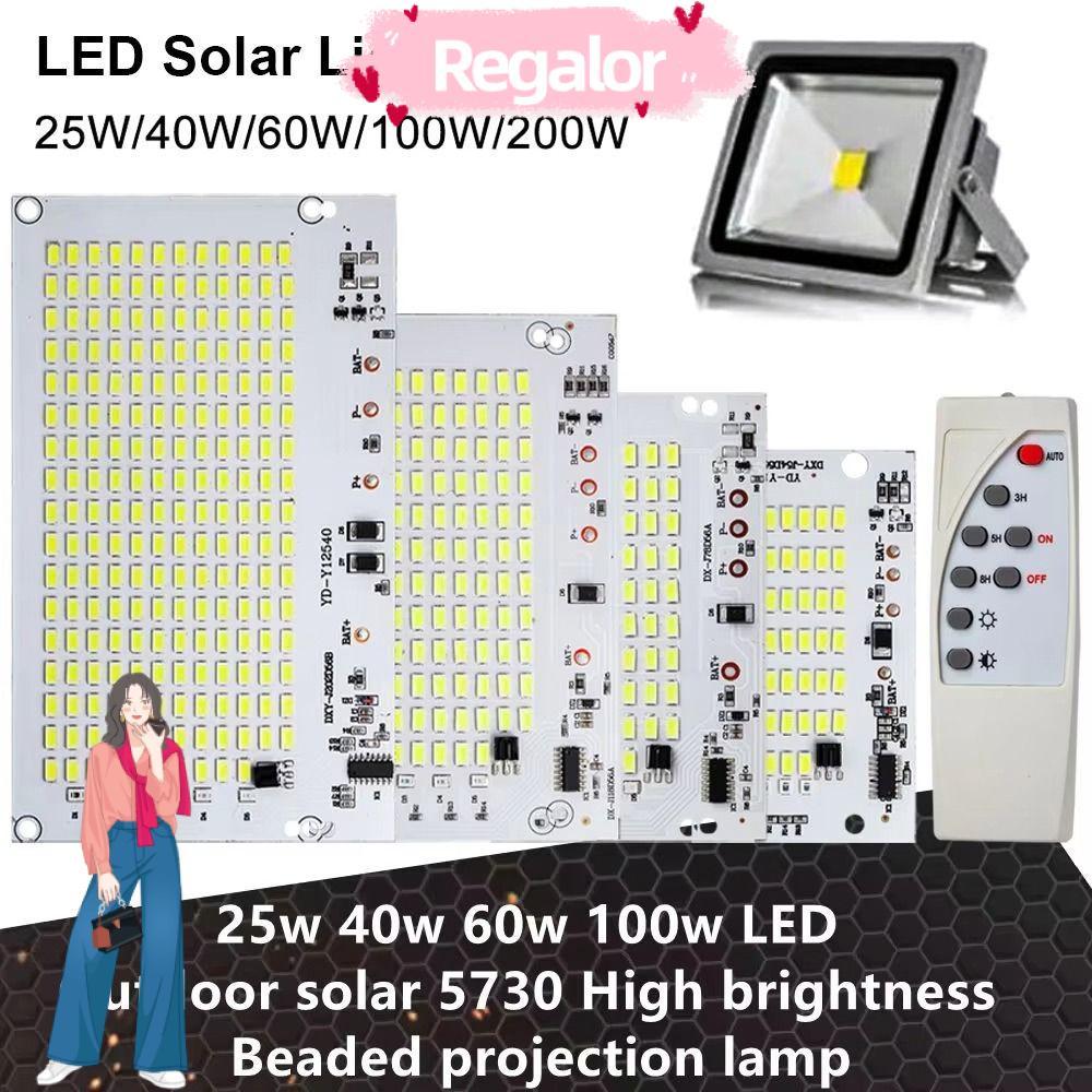 REGOR แผงแหล่งกําเนิดแสง 1 ชิ้น, ความสว่างสูง SMD5730 บอร์ดไฟ LED, 25/40/60/100/250W พร้อมรีโมทคอนโทรลแสงสีขาวรีโมทคอนโทรล Floodlight