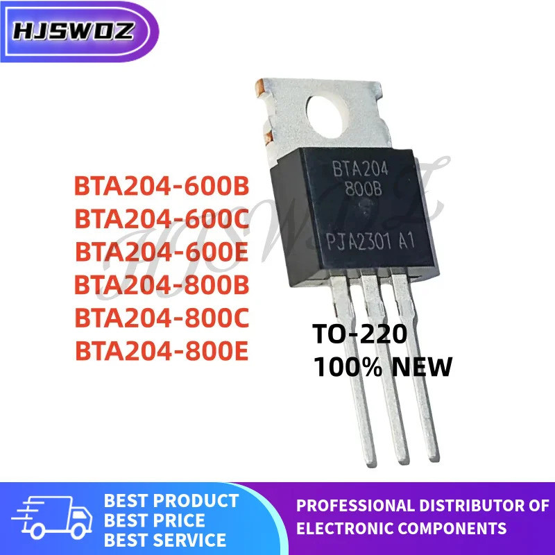 5PCS BTA204 BTA204-600E BTA204-800E BTA204-800C BTA204-800B BTA204-600B BTA204-600C TO-220 Bidirecti