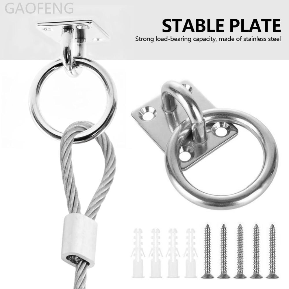 GAOFENG 304 สแตนเลส U-Hook M5 M6 ด้ายสําหรับประตูเรือพัดลมเพดานแขวนอเนกประสงค์เพชรสแควร์หัวเข็มขัด B